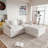 Slipcovered Upholstered Modular Sofa With Ottoman-110374986-110374987