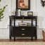 Console noire en bois massif-163452893
