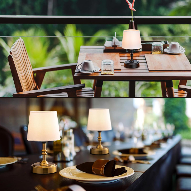 Mini – Cordless LED Table Lamp with Dimmer, Built-in Rechargeable Battery, 3-Level Brightness, Patio Table Lamp, Bedside Night Lamp, Ambient Light for Restaurant.