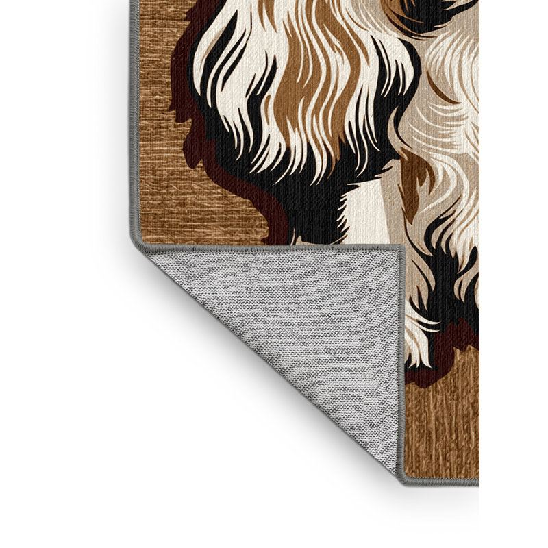  Tapis lavable Cavalier King Charles Spaniel, Carré 4 pi