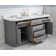 Bruning 72" Carrara Quartz Countertop Bath Vanity with Mirror