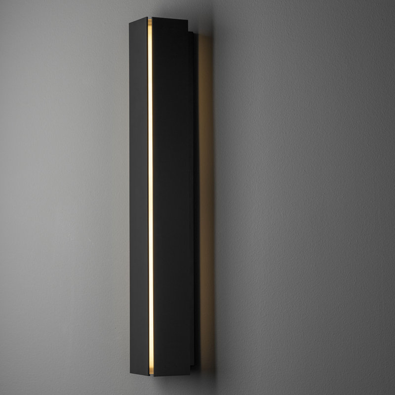 Gallery Steel LED Flush Mounted Sconce, Black
