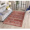 Tapis rouge rouge bourgogne à motif tissé rétro