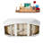 63" Streamline Soaking Glossy White Freestanding Tub and Tray With Internal Drain-101412807