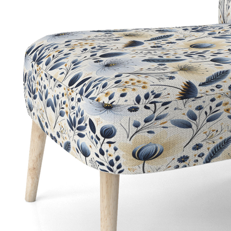 Chaise d'appoint rembourrée Nordic Yellow Blue Garden Dreams III