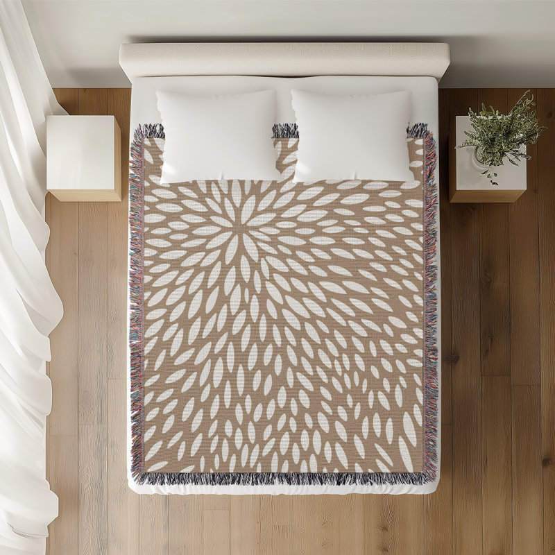 Jeté en coton Addy, 50x70, Beige