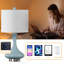 Lampe de table moderne en céramique avec ports de charge USB et Type-C, abat-jour en lin blanc pré-assemblé, interrupteur rotatif, E26 100 W, ampoule non incluse
