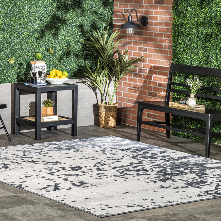 Abstract Blue Area Rug