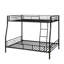 Lit superposé double en métal - capacité de 450 lb, structure grand lit peu encombrante