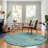 Premium Machine Washable Kiyondrea Teal Rug-194258974