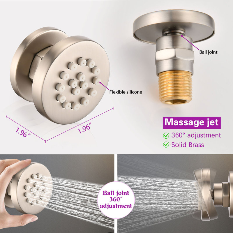 Système de douche complet, Nickel brossé
