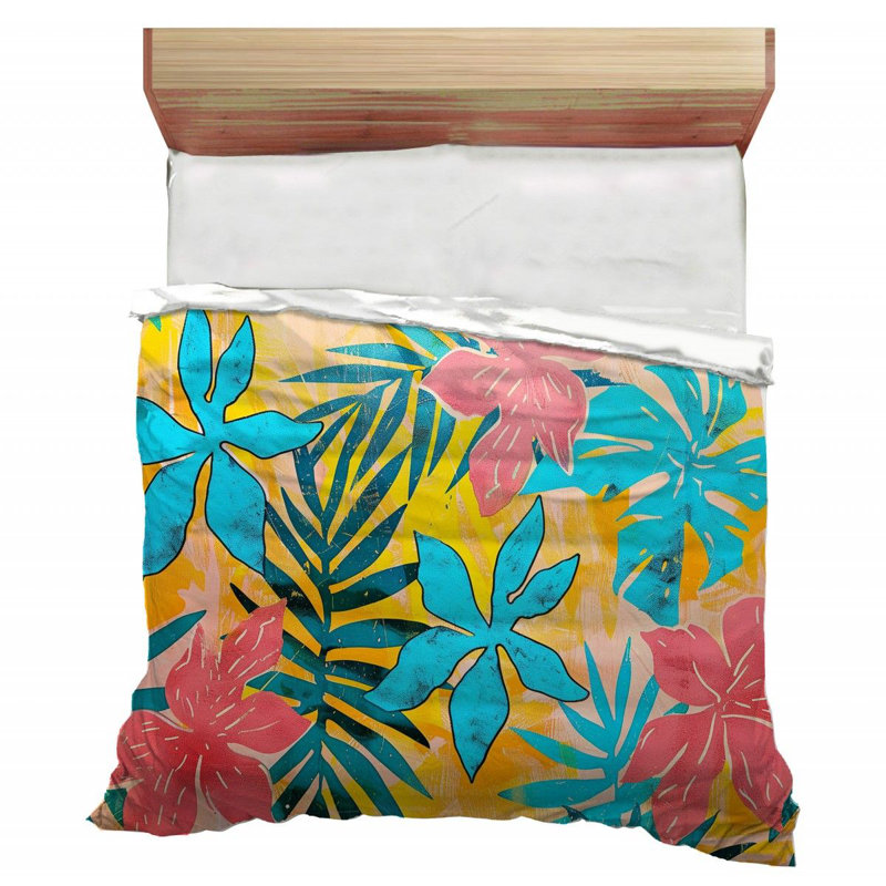 Trendy Floral Plush Bedding, Twin Comforter