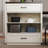83.1" Kitchen Island With Extendable Table