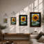 Stained Glass Sunflower Botanical - Print-2326841-2326842