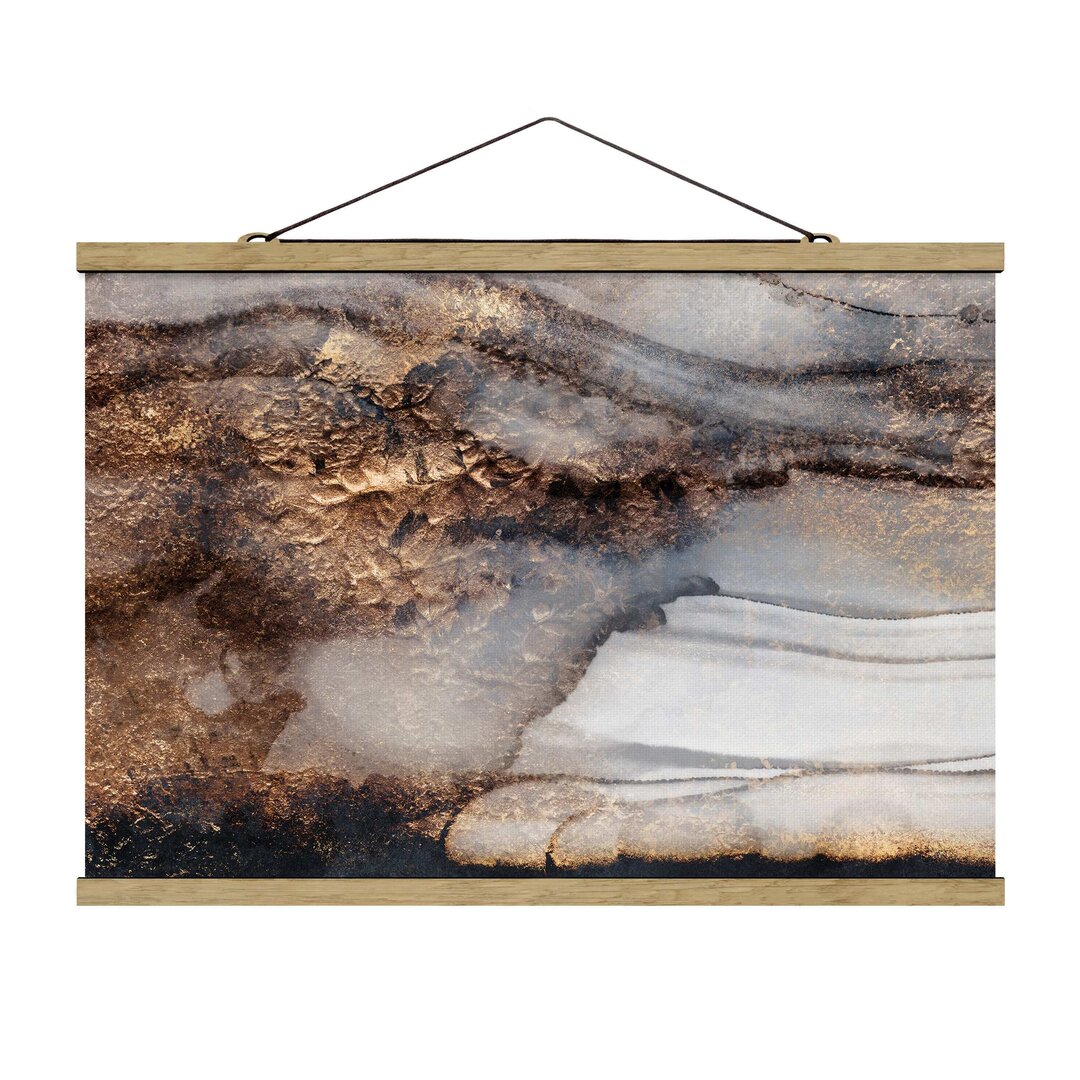 Wandbild Golden Marble Painted von Elisabeth Fredriksson