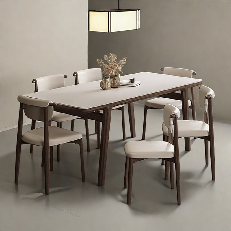 Table moderne moderne simple rectangulaire blanc mat, H 29,53 po x L 55,12 po x l 31,5 po