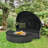 Bertena 76'' Wide Curved Steel Patio Daybed with Cushions-1375899408