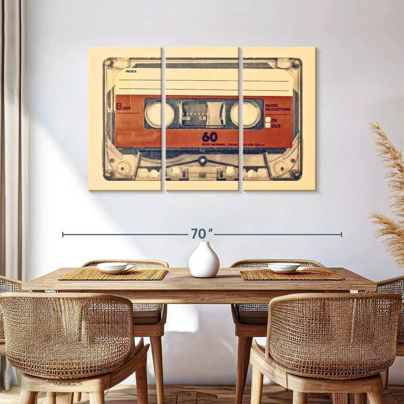 Abarca Retro Compact Cassette, 36" H x 57" W