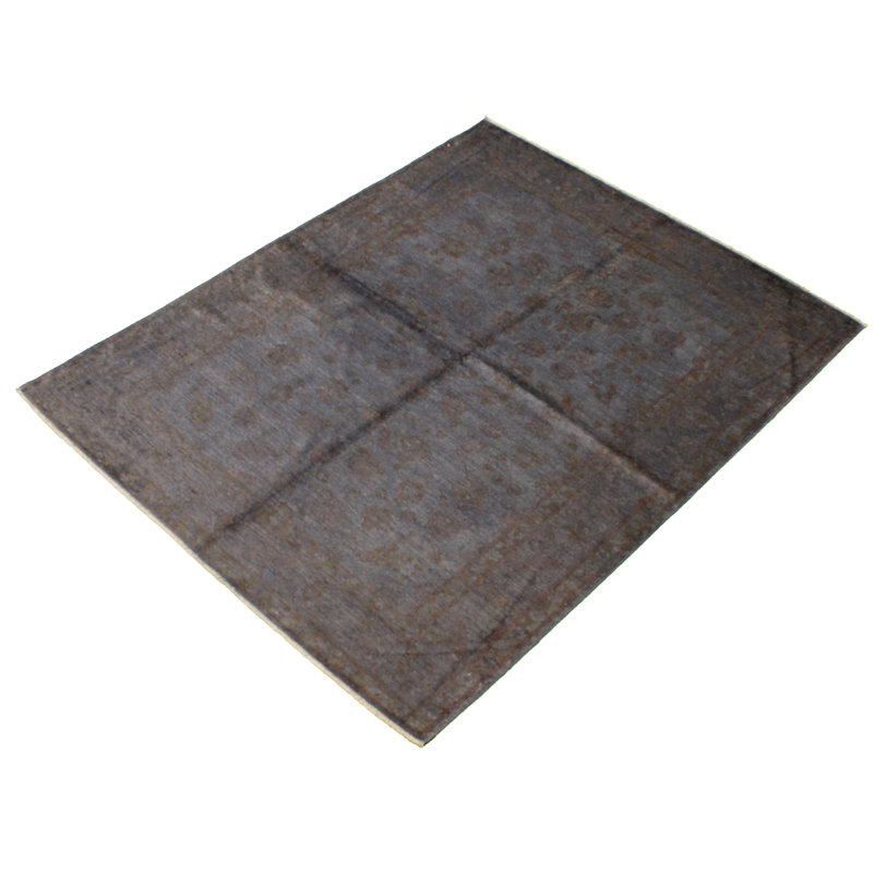 Tapis décoratif en laine noué à la main de conception unique 6 pi 1 po x 8 pi 10 po noué à la main New Age