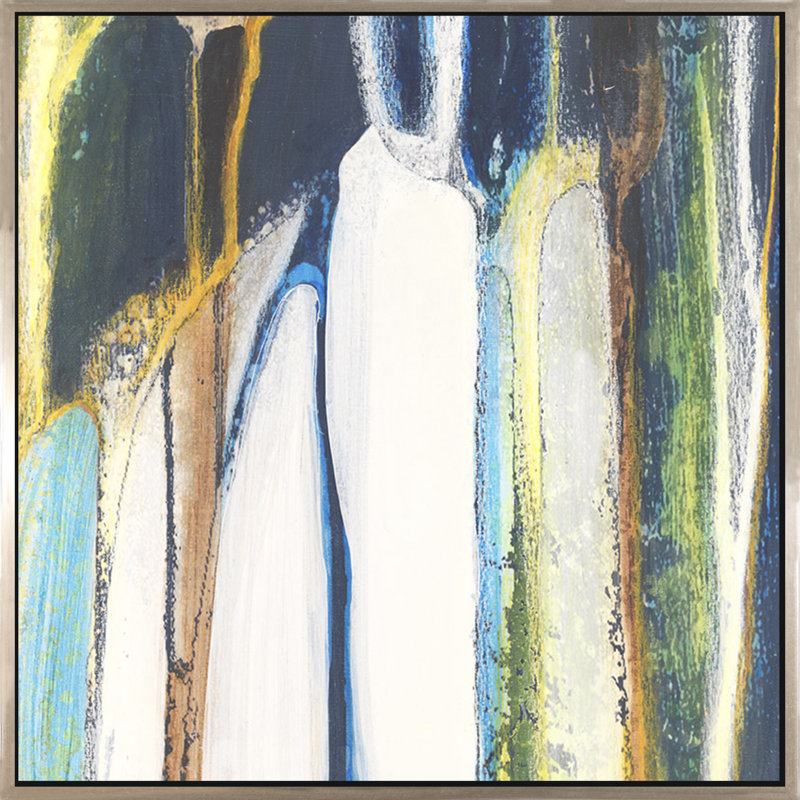 Lis entre les lignes - Peinture sur toile à cadre flottant
