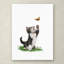 "Chat avec papillon" par Armand, reproduction sur toile tendue-21651508