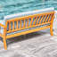 Banc d'extérieur en bois avec coussin Nautical Eucalyptus