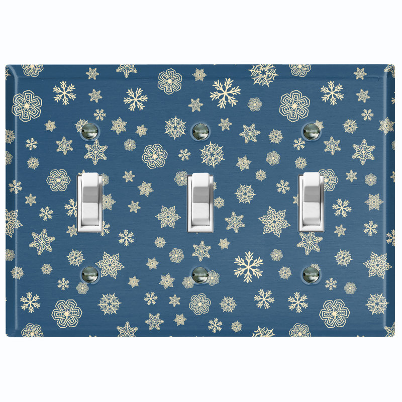 Plaque murale d'interrupteur à bascule Christmas 3-Gang, H 4,5 po x l 6,375 po x P 0,15 po