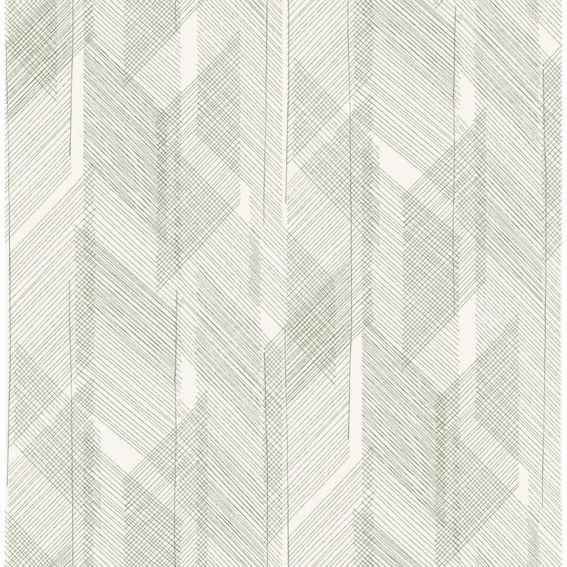 Papier peint Bryant Crosshatch, Vert