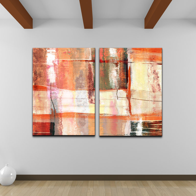 « abstract », ensemble de 2 reproductions d’art sur toiles surdimensionnées