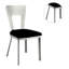 Chaises de salle à manger noires en microfibre avec structure en métal, 2 pièces et structure