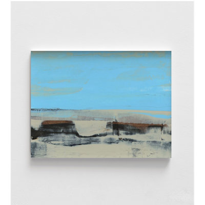 «Alcide Reflecting On Summer V» par Sharon Gordon, peinture de ciel clair, art mural ciel clair, impression de peinture horizon, peinture de ciel bleu, art mural encadré