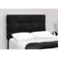 Lit simple rembourré en velours noir - Créez un espace de chambre à coucher confortable et élégant