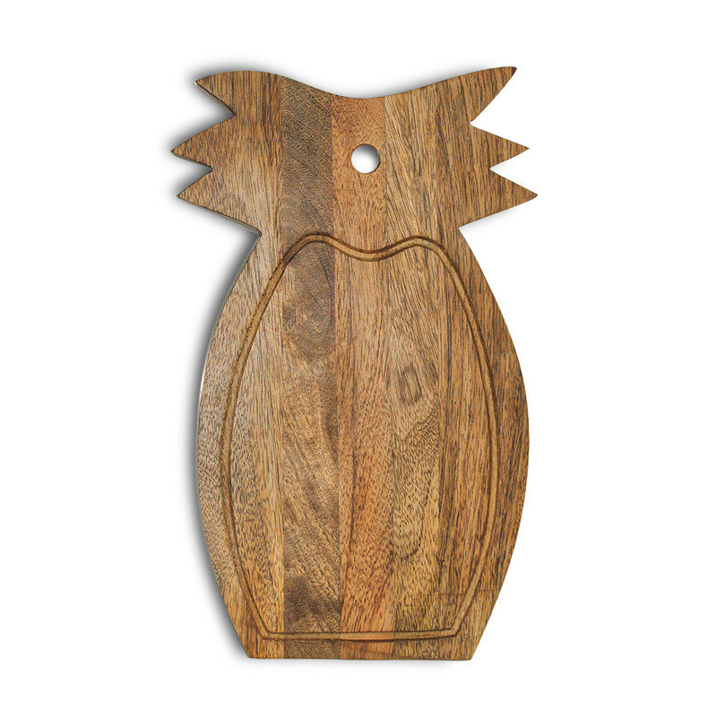 Wooden Pineapple Shaped Cutting Board, 12" L x 8" W 
