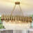 8-Light Linear Crystal Chandelier, 31" Wide, 3-Color Switchable Via Wall Switch, Adjustable 18"-54" Drop For Sloped Ceilings-1928442218