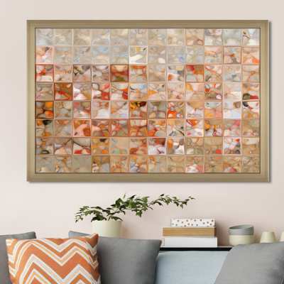 « orange et beige », impression sur toile