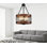 Lustre suspendu en bois Farmhouse, luminaire suspendu industriel rustique à 4 lumières pour la salle à manger