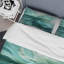 Ensemble de housse de couette vert et blanc Soft Ink Spirals - Abstract Spirals-101245200