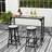 Rinard Outsunny 47" Outdoor Bar Table, Bar Height Patio Table with Built-In Bottle Opener and Steel Frame, Garden Table with Plastic Board Featuring Wood Grain Effect, Light Brown