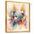 Toile avec cadre flottant or