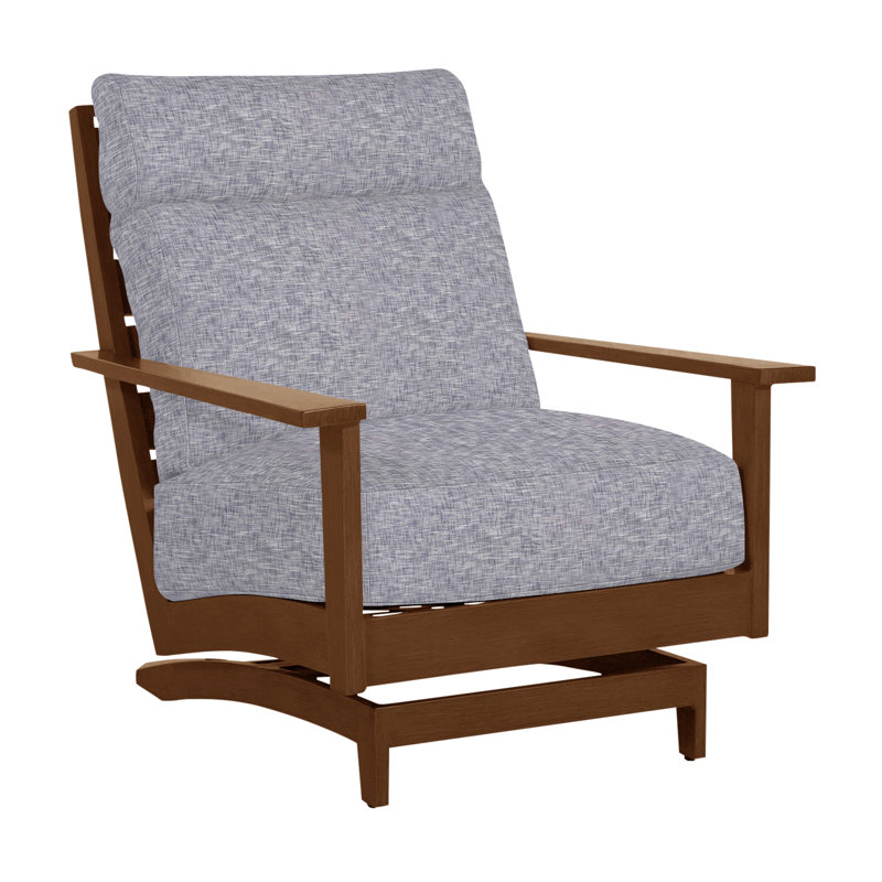Kennebunkport Patio Lounge Chair with Cushions, Oak, No welt + Standard fill, Canvas Sand
