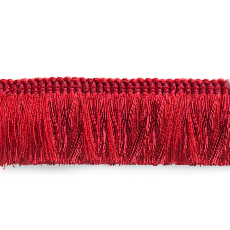 Library Brush Fabric, Lacquer Red