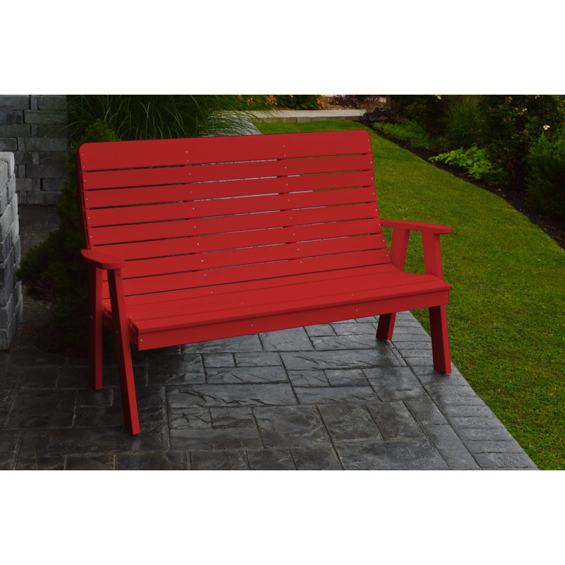 Banc de jardin 5 'Winston, Rouge vif