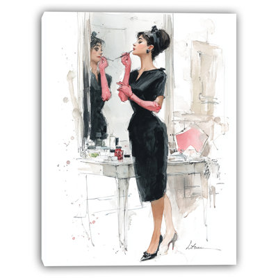 Red Glove Glamour Wrapped Canvas Wall Art
