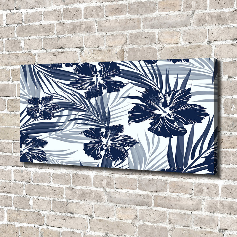 Tropical Flowers - Print, Canvas, 70cm H x 140cm W x 2cm D