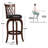 Alyn Swivel Upholstered Counter Stool with Solid Wood Frame-2045133315