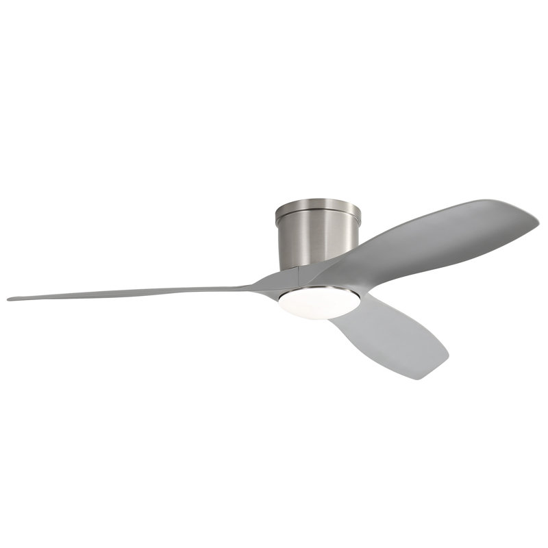Ventilateur de plafond encastré de 52 pouces avec lumière à DEL à intensité variable et 3 pales de ventilateur en ABS pour salon