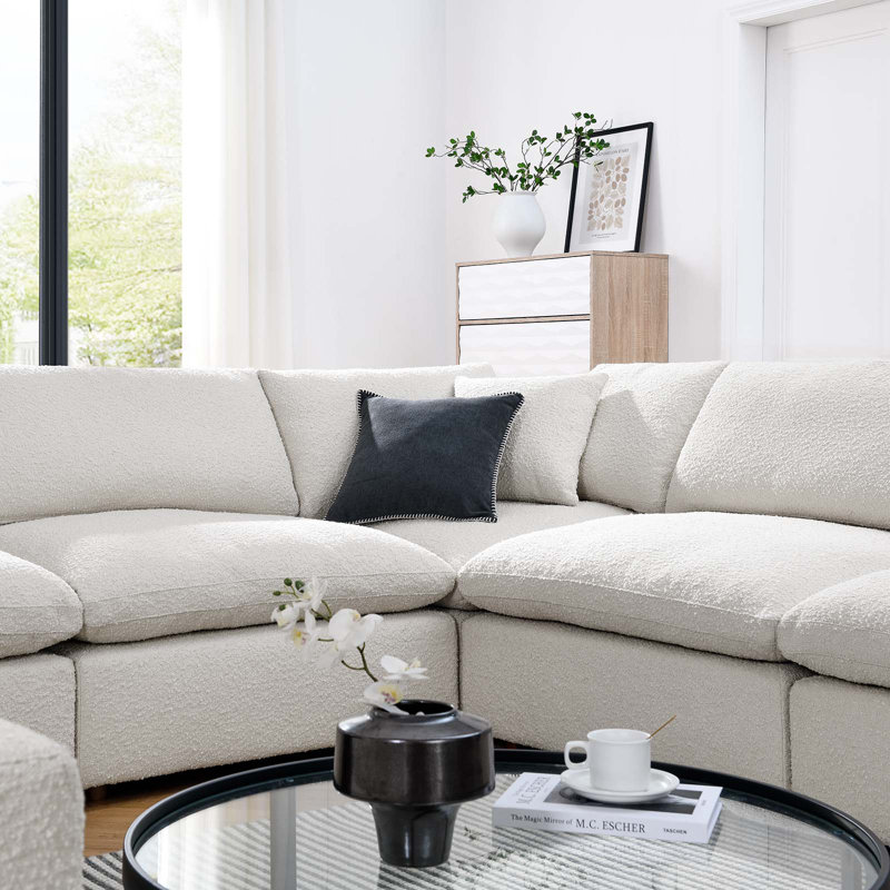 Canapé modulaire en tissu 8 pièces Commix, Ivoire