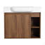 Meuble-lavabo mural 28 po avec lavabo en céramique et porte à fermeture en douceur, emballage KD-125515334-125515335