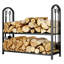 Porte-bûches avec support à bûches pour foyer 5 pièces avec 4 outils