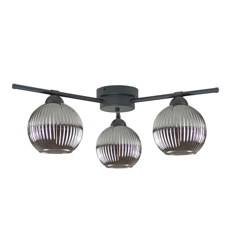 Albedo 3-light Flush Mount, Black